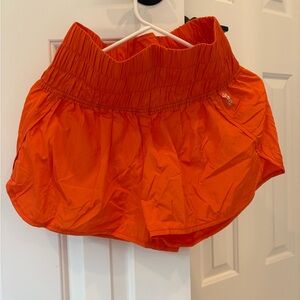 Free People Bright Orange Athletic Skirt